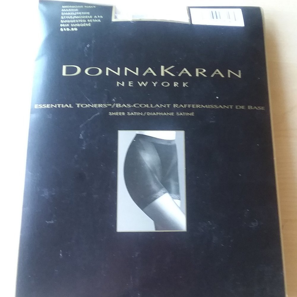 New Midnight Navy Tights Donna Karan Small